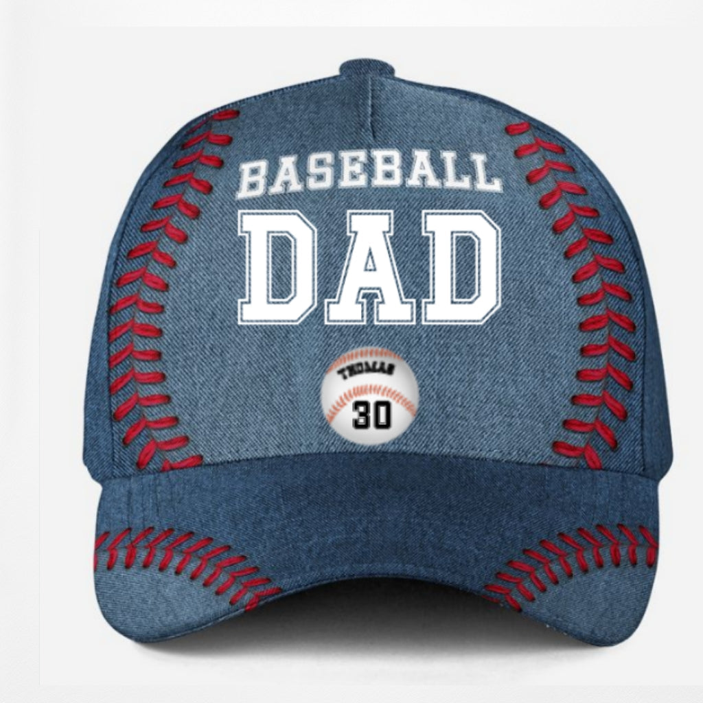 Baseball Dad - Personalized Custom Classic Cap