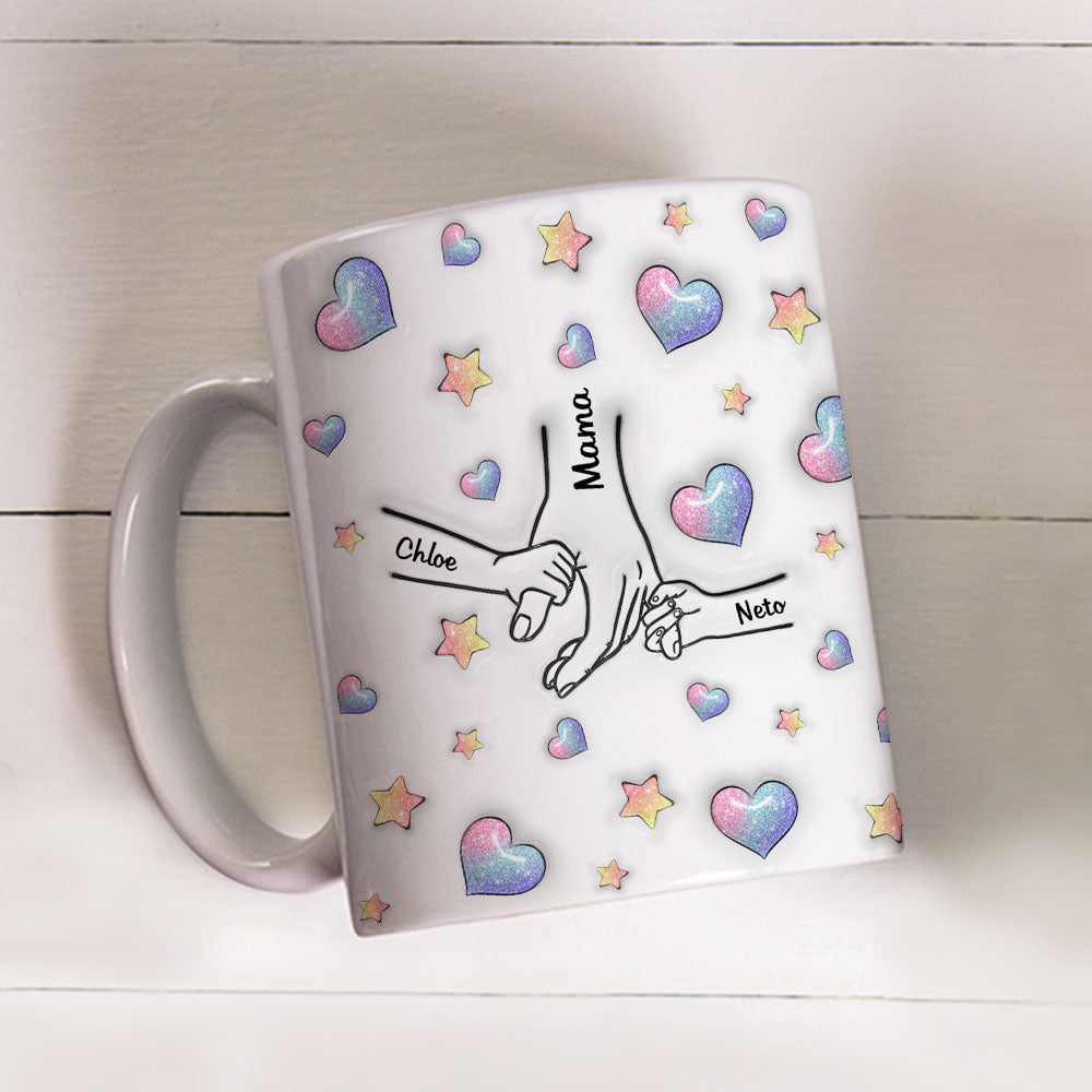 Mom You Hold Our Hearts - Personalized Custom 3D Inflated Effect Mug