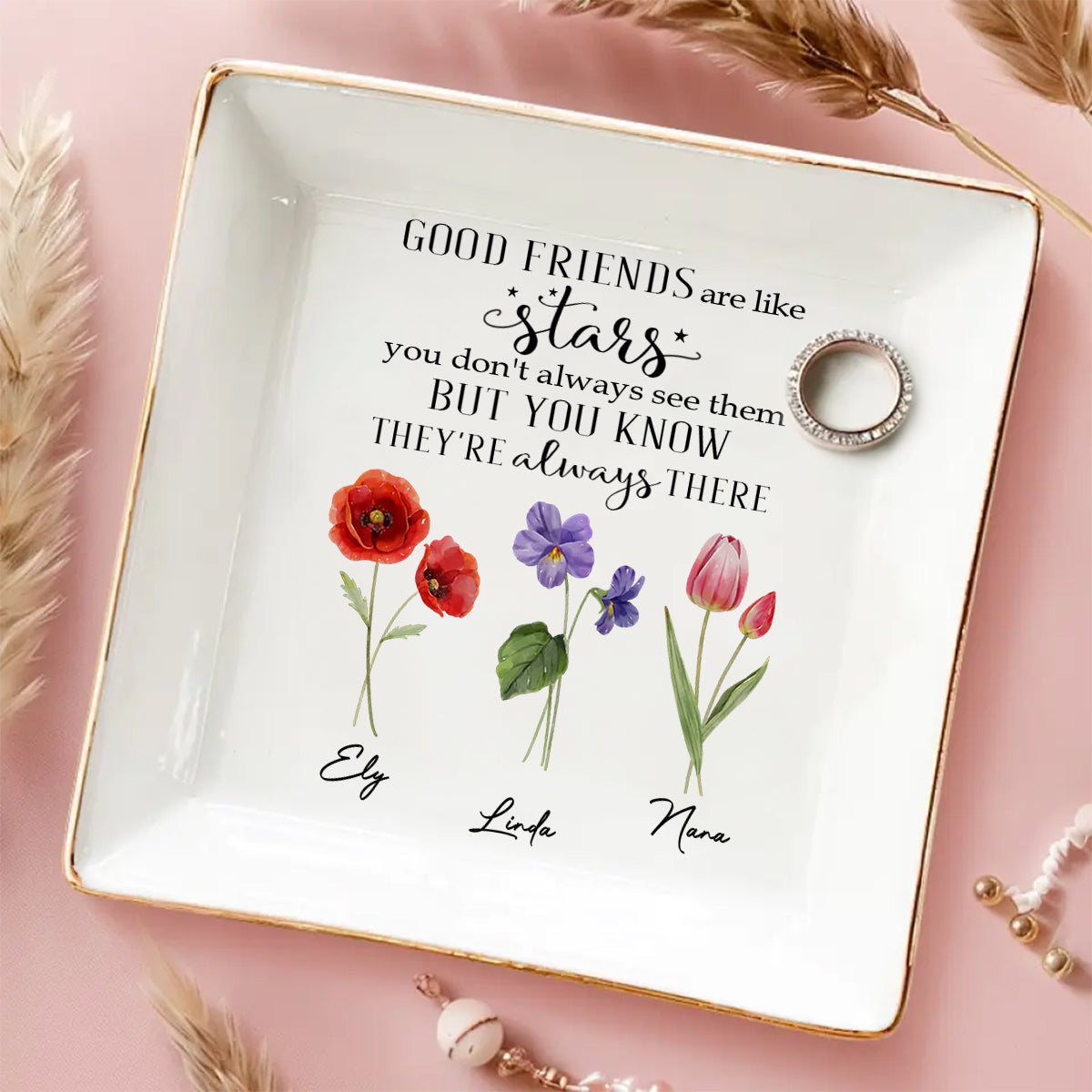 Friends Like Stars - Personalized Custom Jewelry Dish