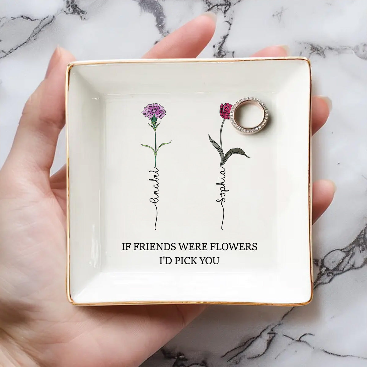 You Are My Flower - Personalized Custom Jewelry Dish