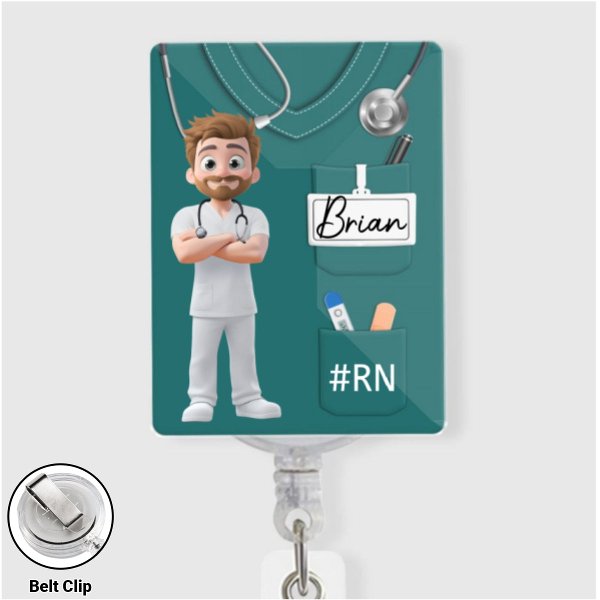 Nurse Life - Personalized Custom Acrylic Badge Reel