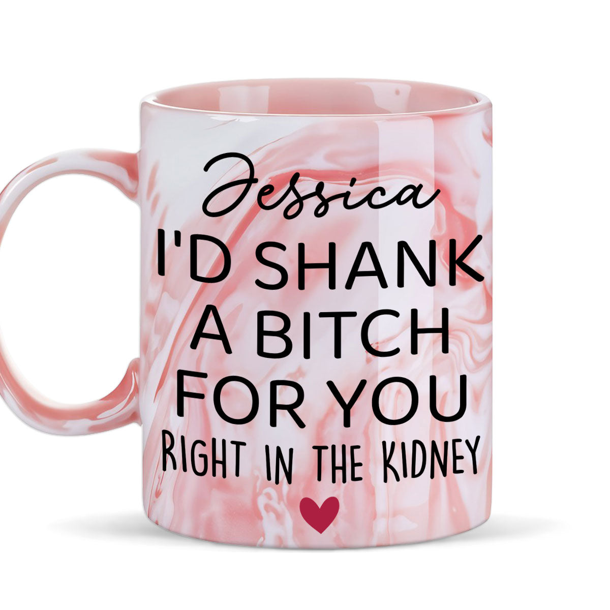 I Shank For You - Personalized Custom Pink Marble Mug