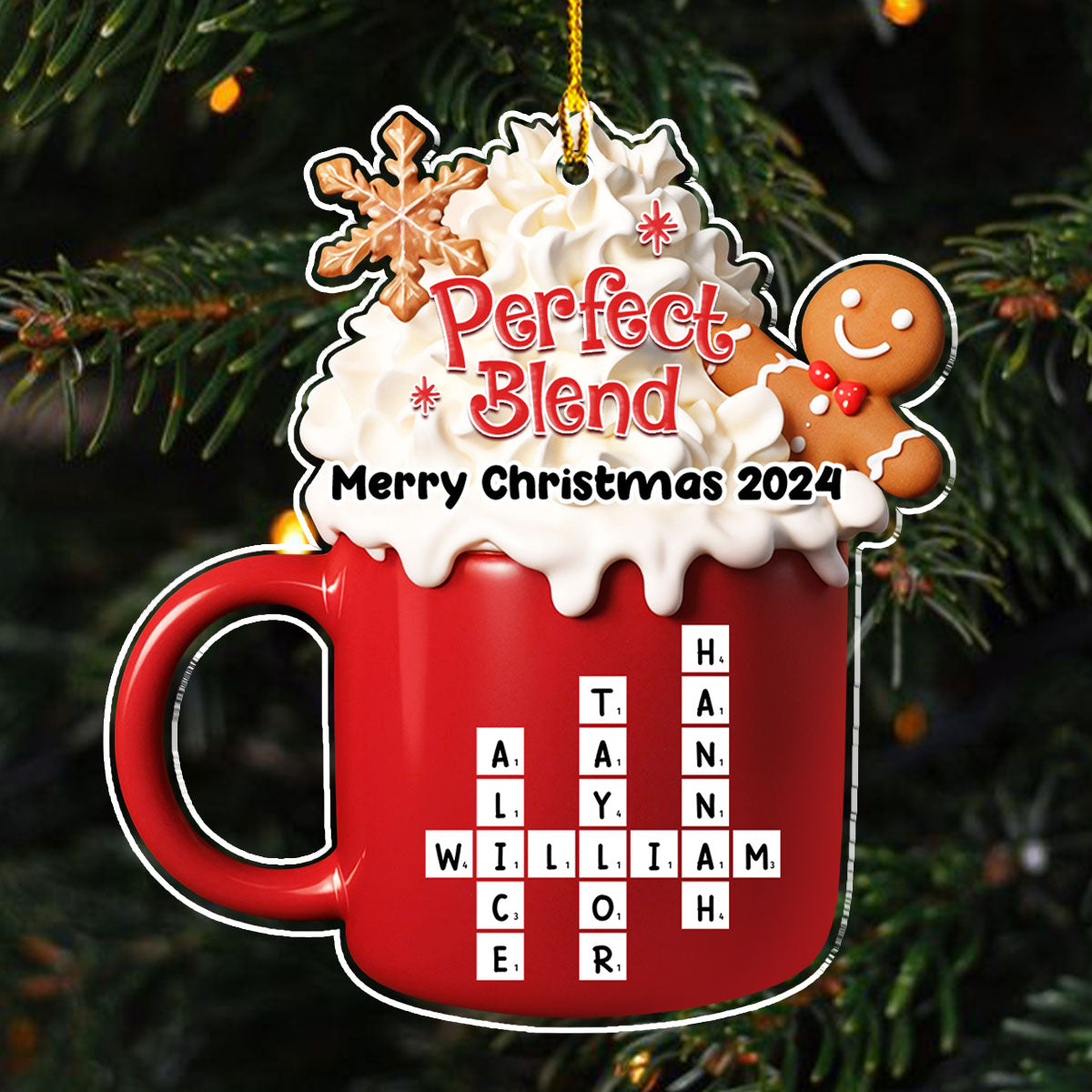 Perfect Hot Cocoa - Personalized Custom Acrylic Ornament