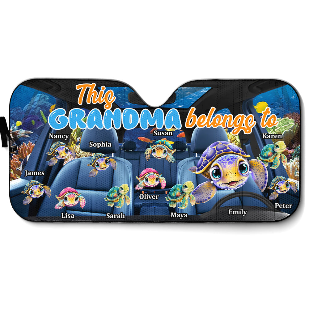 This Grandma Belongs To - Personalized Custom Car Sunshade