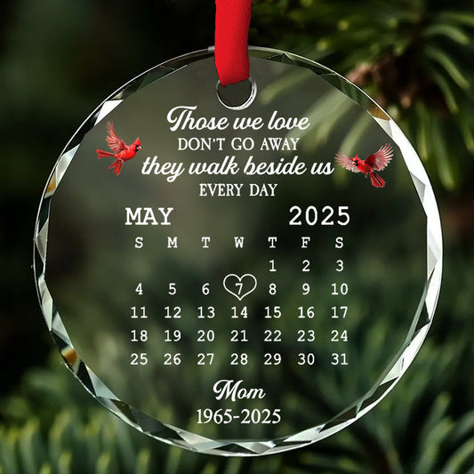 With Us Always - Personalized Custom Glass Ornament