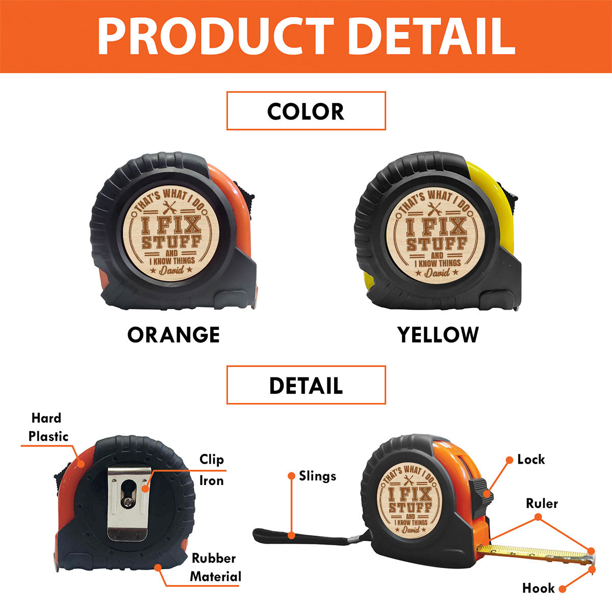 What I Do - Personalized Custom Tape Measure