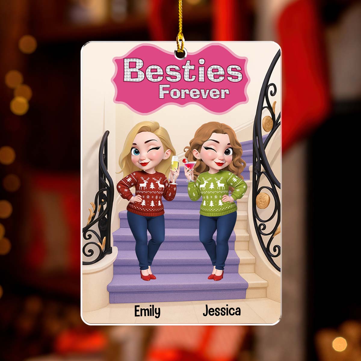 We Sleigh As A Team - Personalized Custom Acrylic Ornament