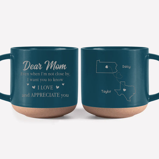 Always With You Mom - Personalized Custom Engraved Pottery Mug