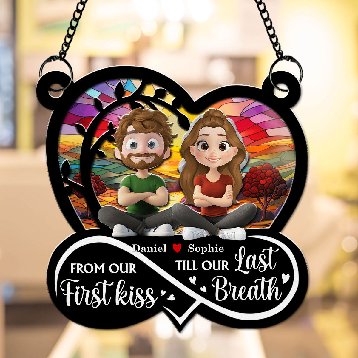 Forever Love You - Personalized Custom Suncatcher