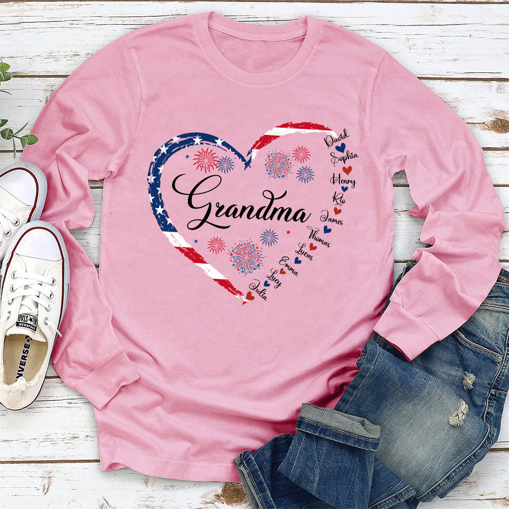 Love Being Grandma 4th Of July - Personalized Custom Shirt