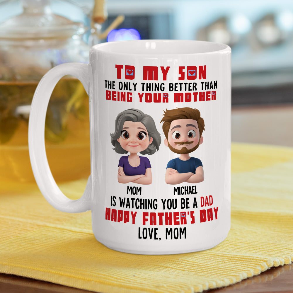 Mother And Son - Personalized Custom Coffee Mug