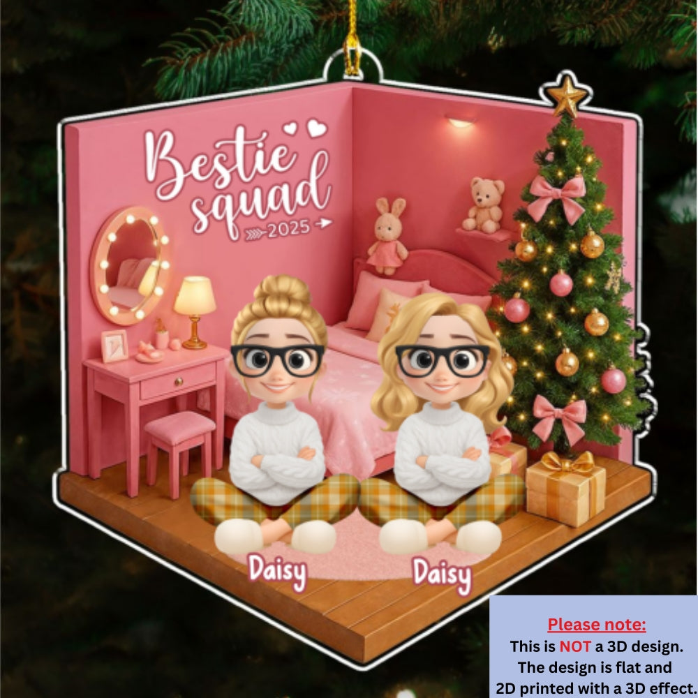 Cozy Dollhouse Nights - Personalized Custom Acrylic Ornament