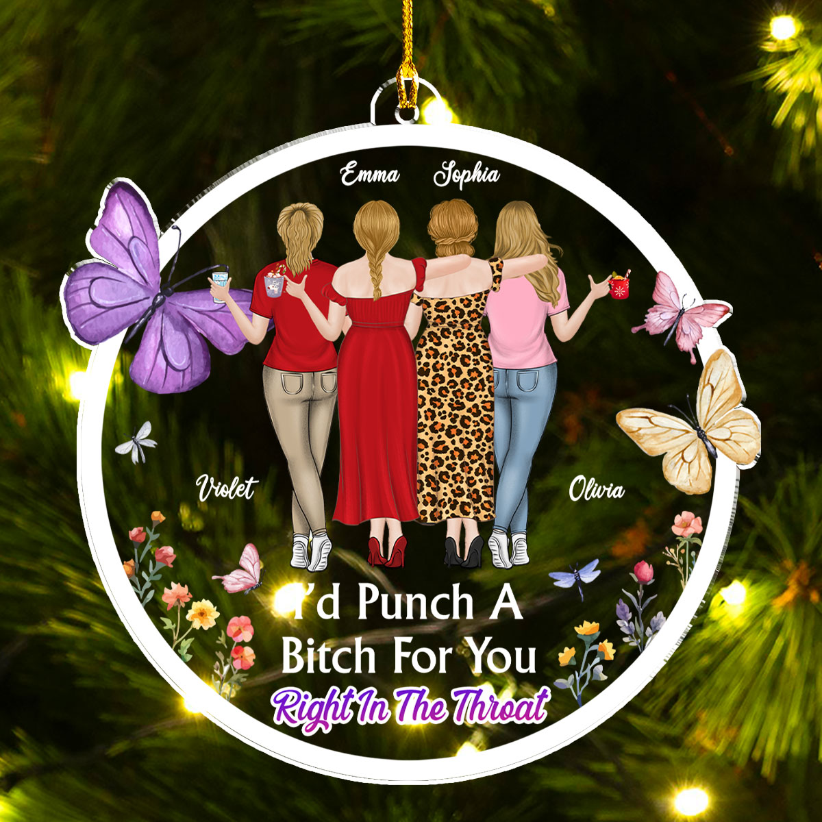 Slay Bestie Forever - Personalized Custom Acrylic Ornament