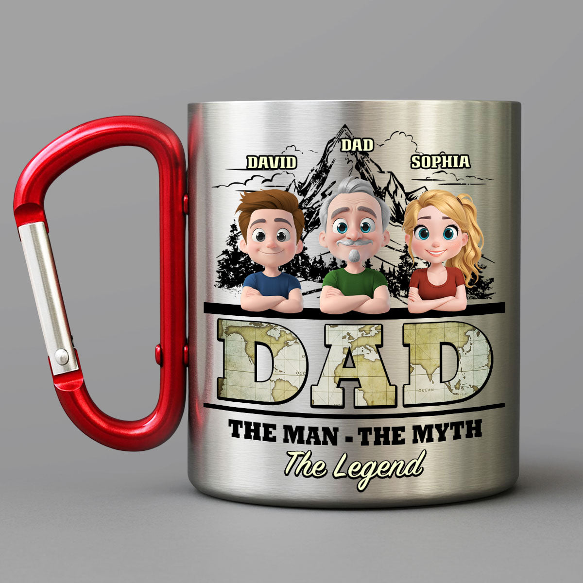 The Man The Myth The Legend - Personalized Custom Carabiner Mug