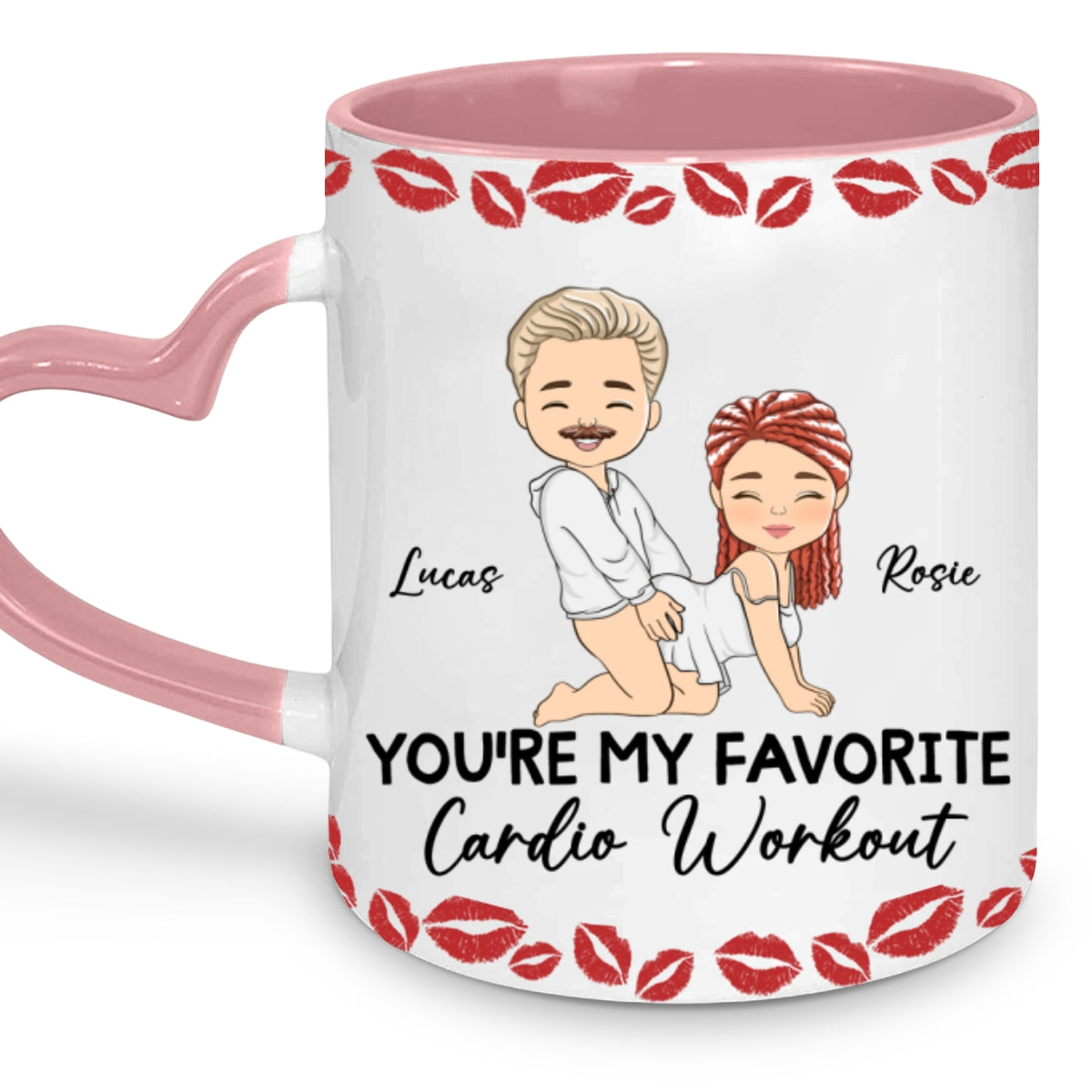 Favorite Cardio - Personalized Custom Heart Handle Mug
