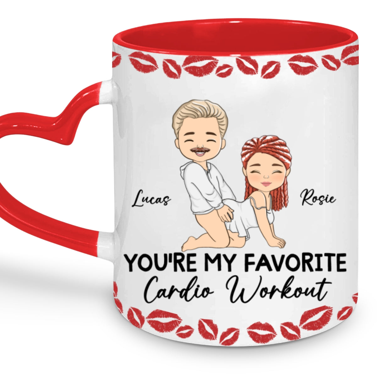 Favorite Cardio - Personalized Custom Heart Handle Mug