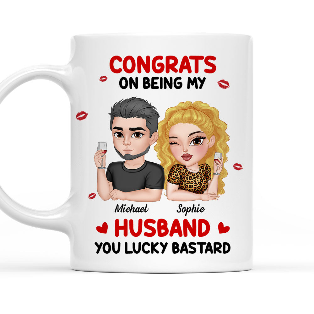 Congrats On Being My Husband - Personalized Custom Coffee Mug