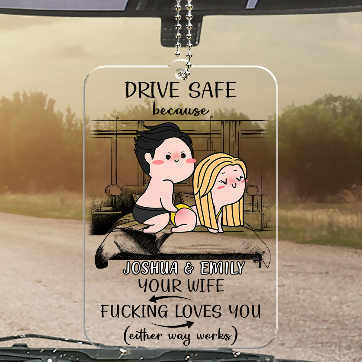 Take Care On The Road You Mean The World To Me - Personalized Custom Car Ornament