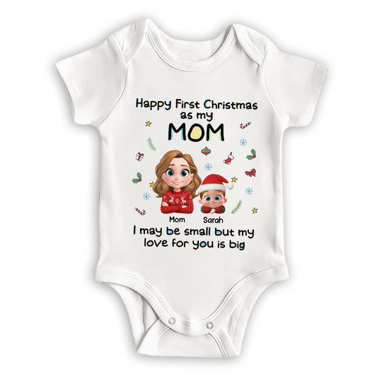 First Christmas With Mom - Personalized Custom Baby Onesie