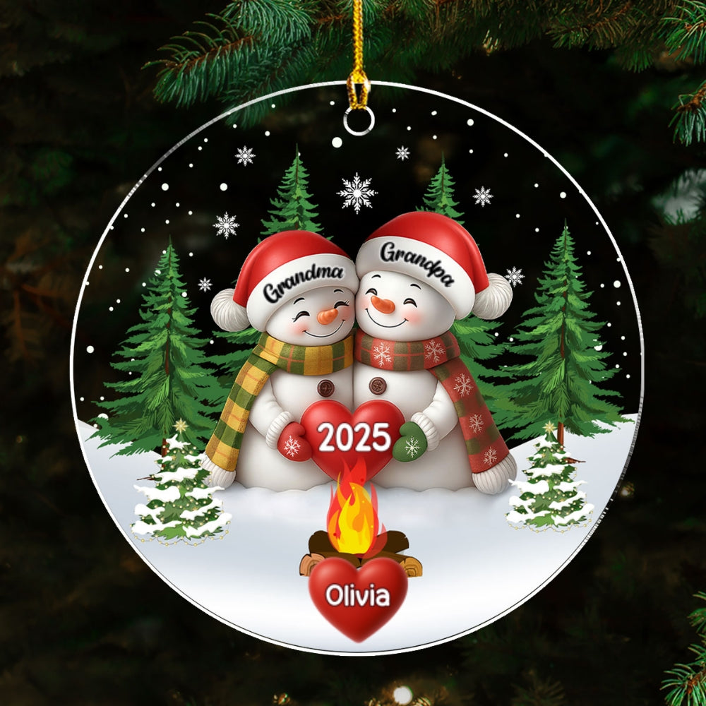 Grandma Grandpa Grandkids - Personalized Custom Acrylic Ornament