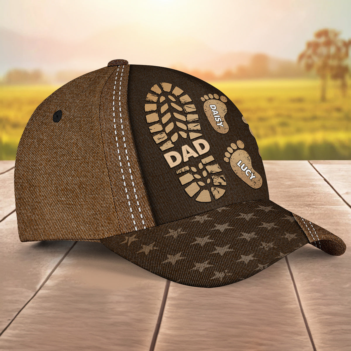 Follow Daddy Footsteps - Personalized Custom Classic Cap