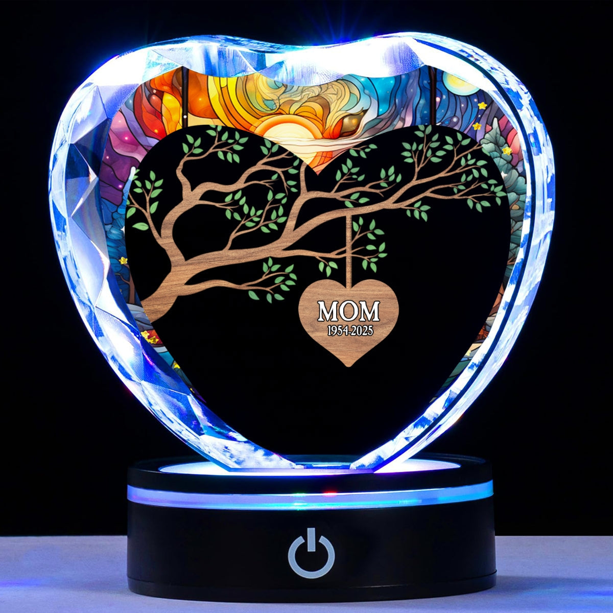 In Heaven - Personalized Custom Crystal Led Light