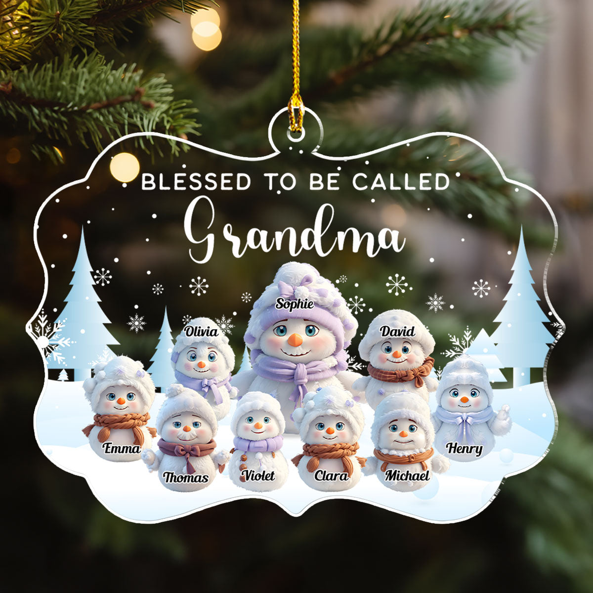 Cute Snowman Christmas - Personalized Custom Acrylic Ornament