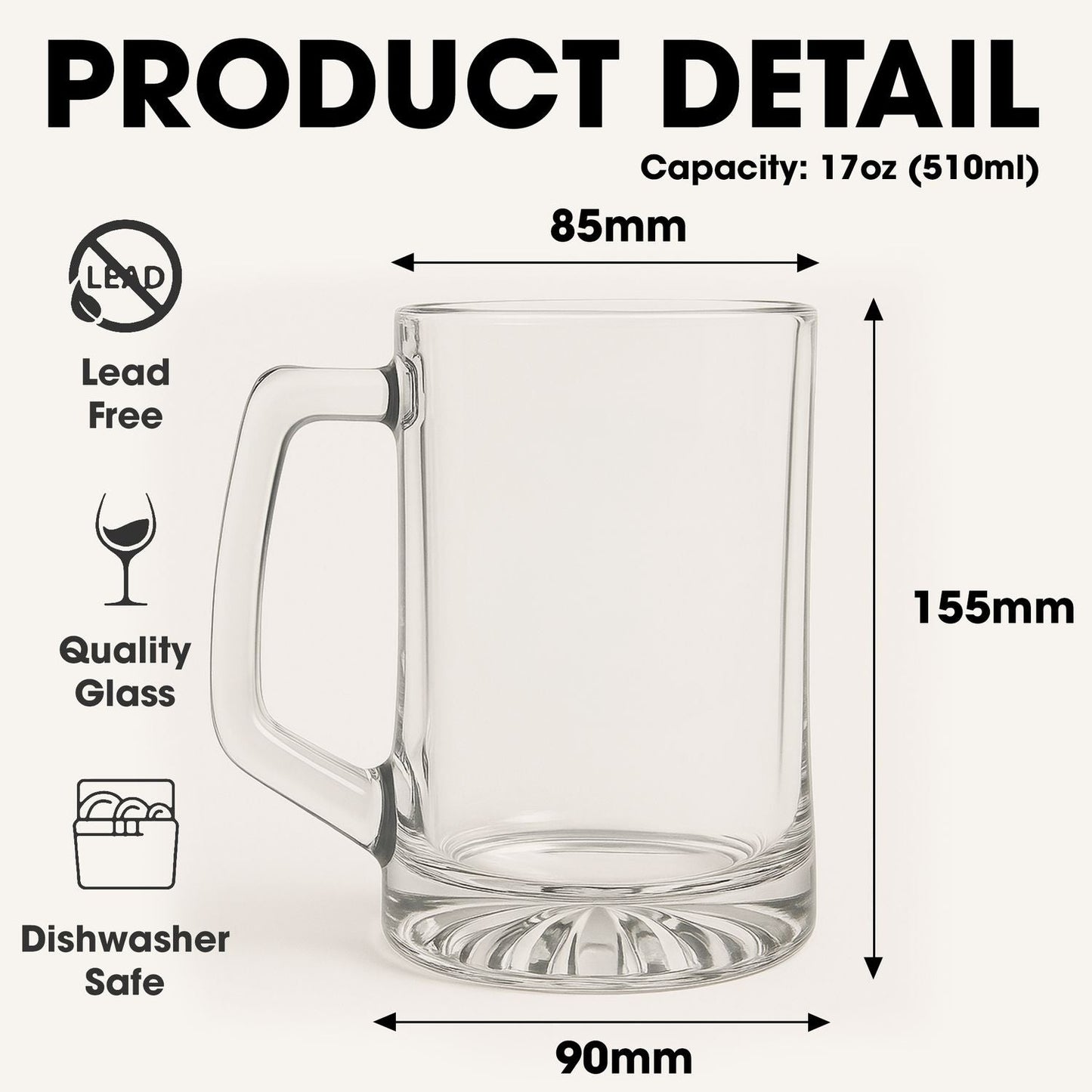We Would Not Be Here Without You - Personalized Custom Beer Glass With Handle