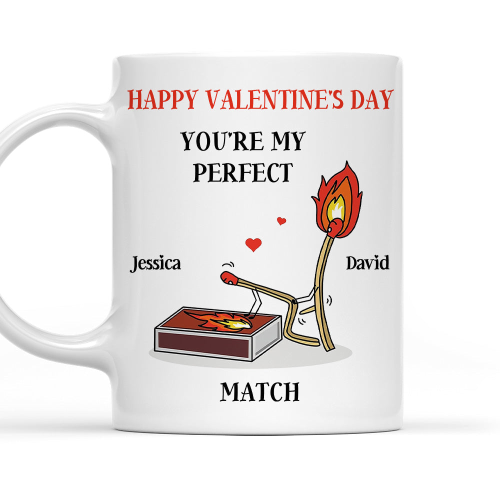 You Are My Perfect Match - Personalized Custom Coffee Mug