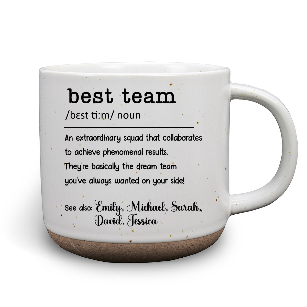 Together We Are A Team - Personalized Custom Pottery Mug
