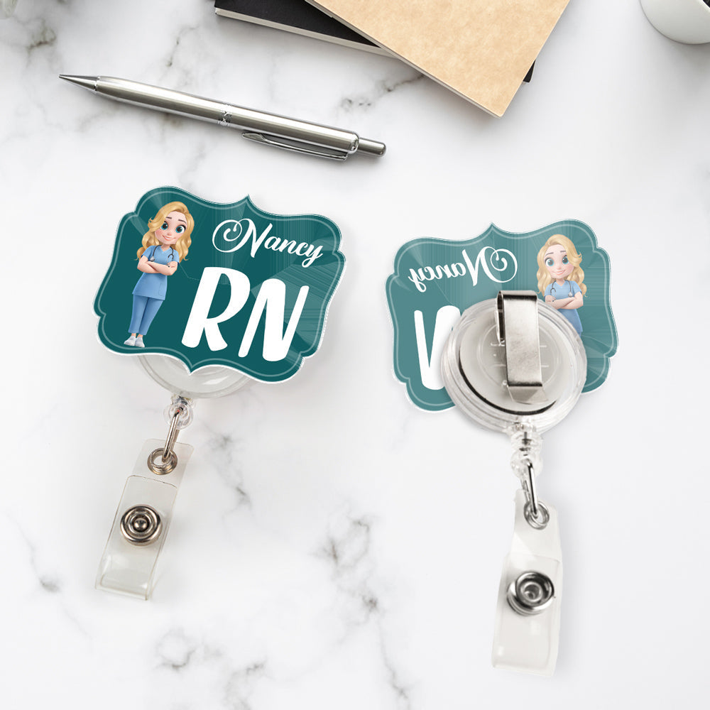 Proud To Be A Nurse - Personalized Custom Acrylic Badge Reel