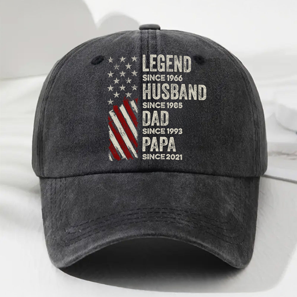 Just Keep Getting Better - Personalized Custom Vintage Washed Denim Cap