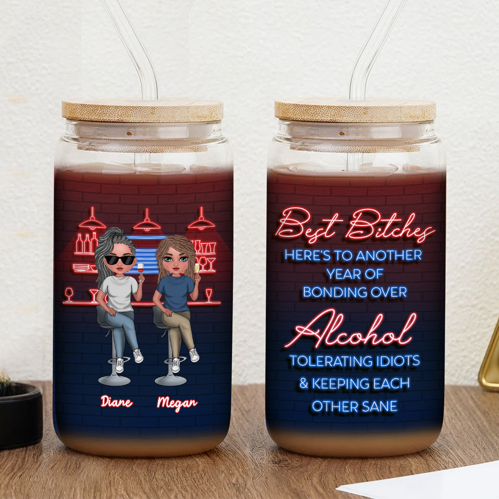 Alcohol Best Friends - Personalized Custom Glass Can