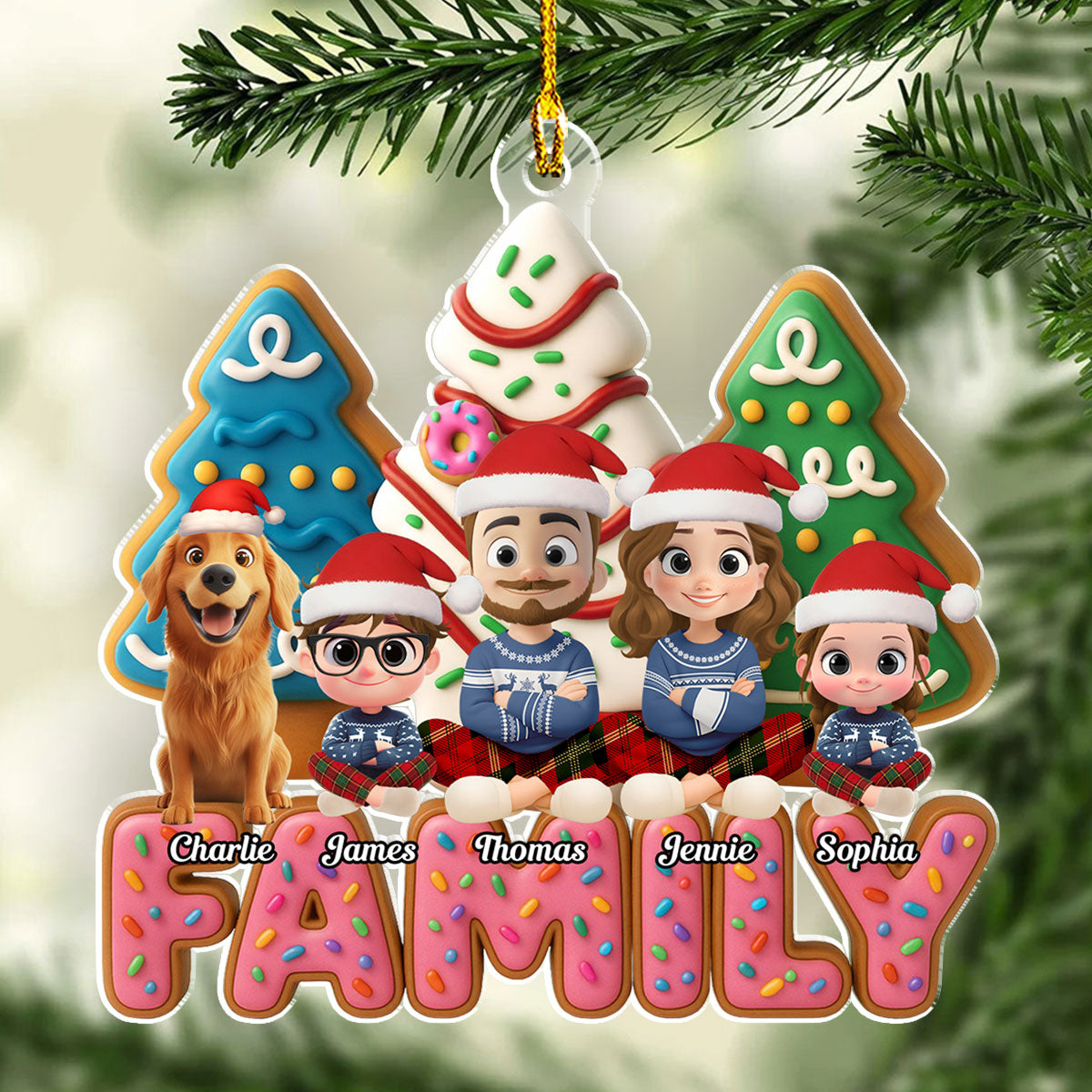 Sweet Family Tree - Personalized Custom Acrylic Ornament