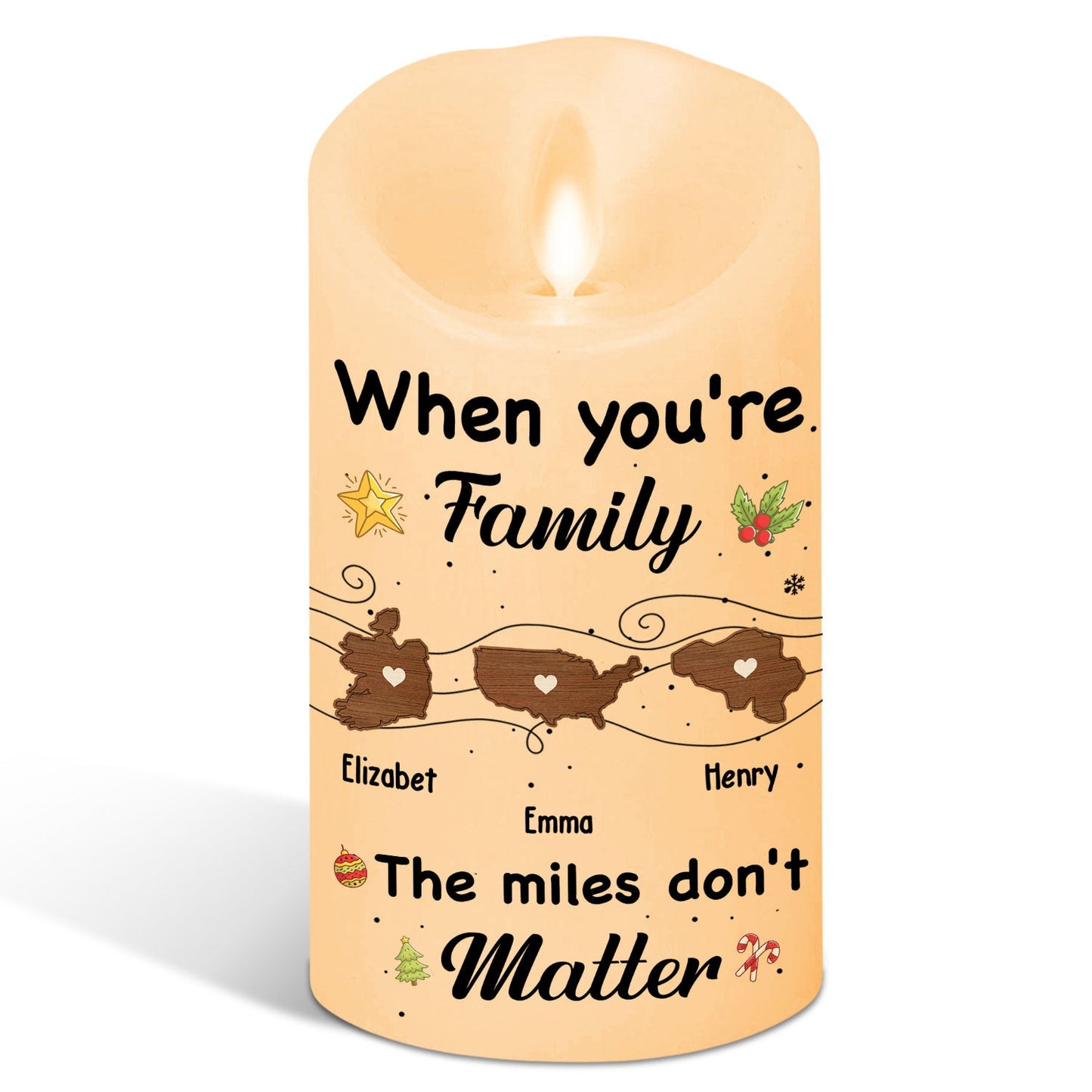 Family Forever - Personalized Custom LED Candle
