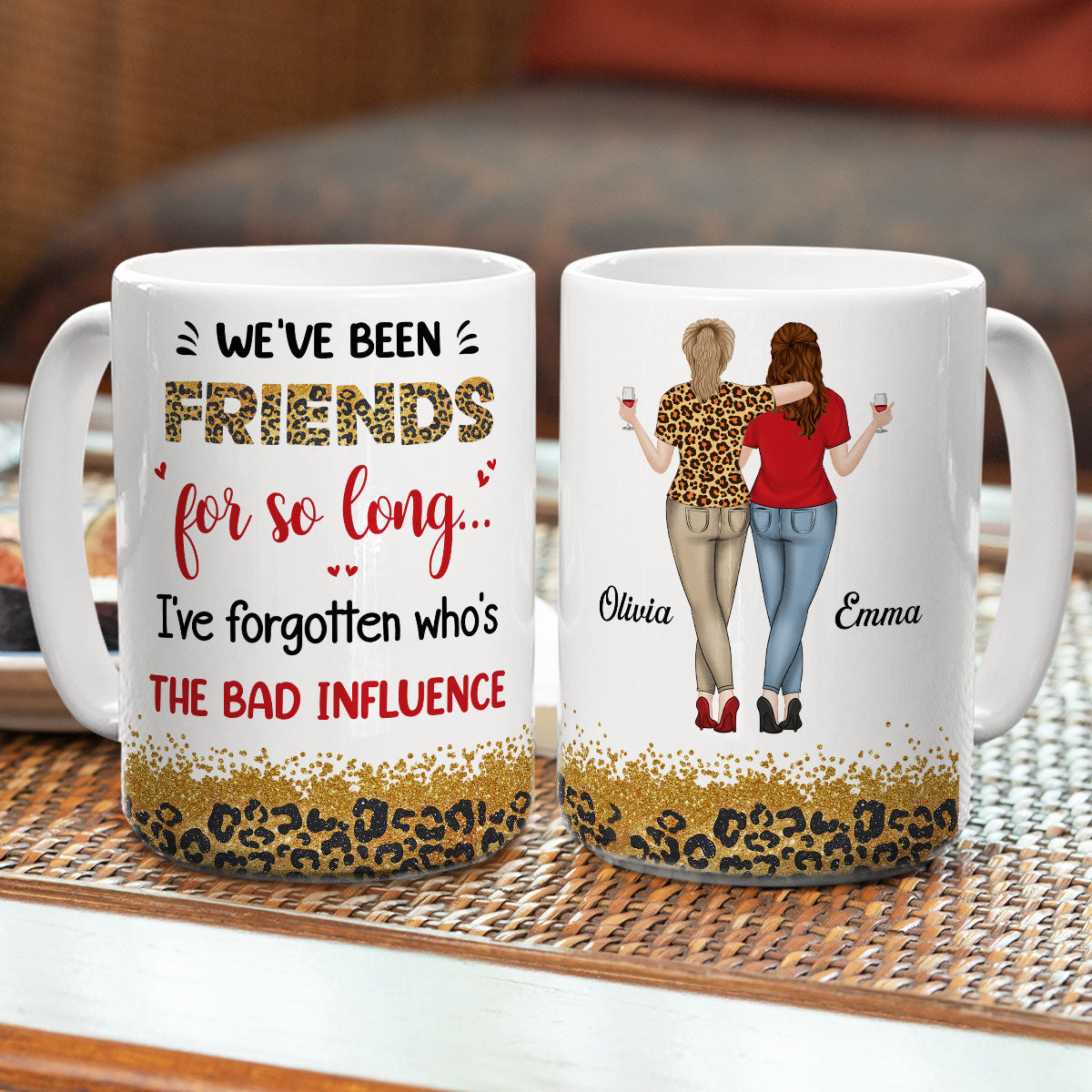 Who Is The Bad Influence Now - Personalized Custom Coffee Mug