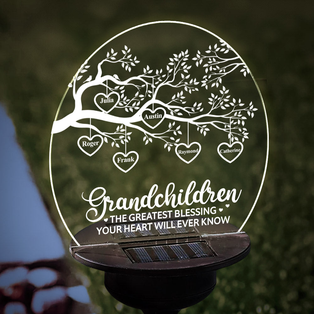 Grandkids Make Life More Grand - Personalized Custom Solar Light