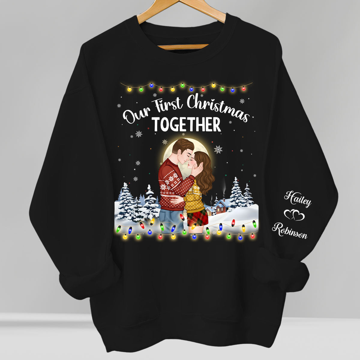 Couple Together Christmas - Personalized Custom Sweatshirt