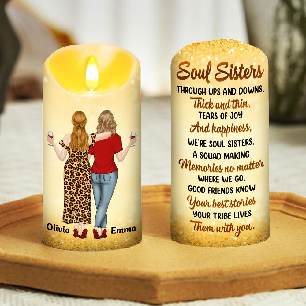 Soul Sisters - Personalized Custom LED Candle