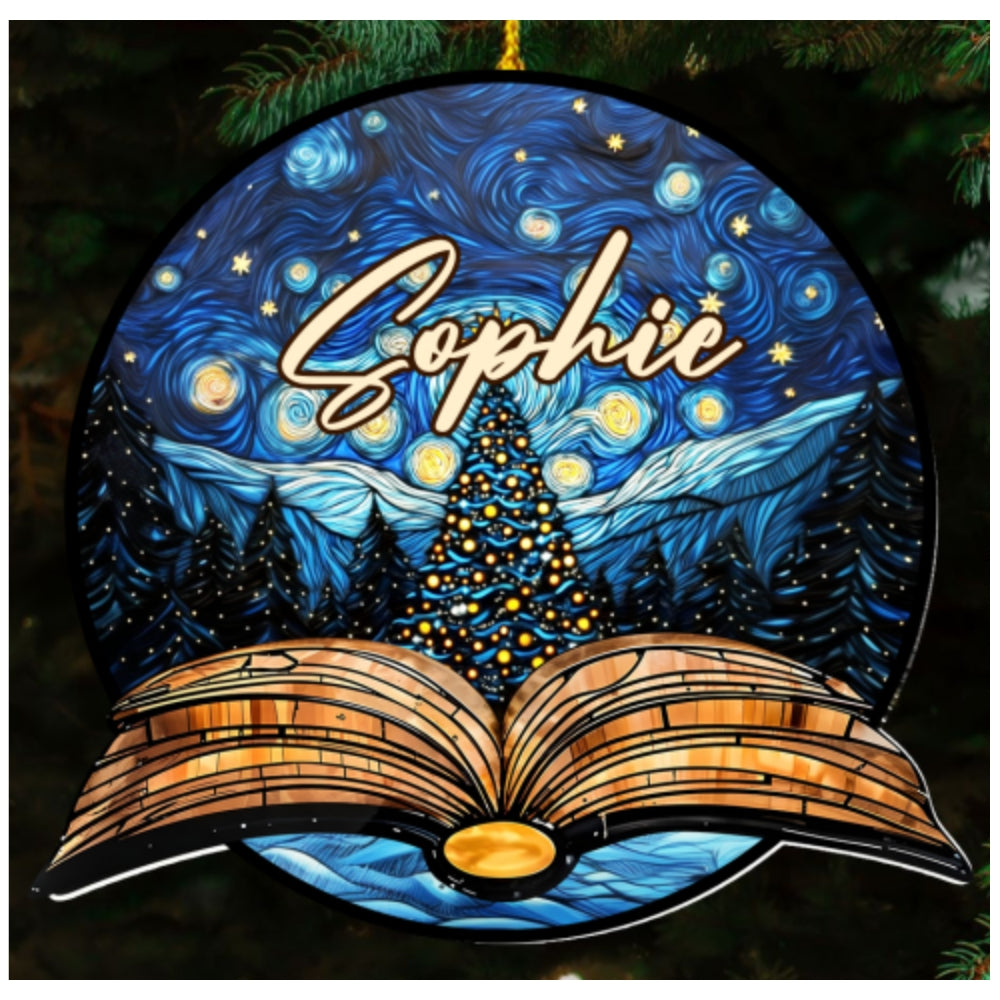 Fantasy Book Reader - Personalized Custom Acrylic Ornament
