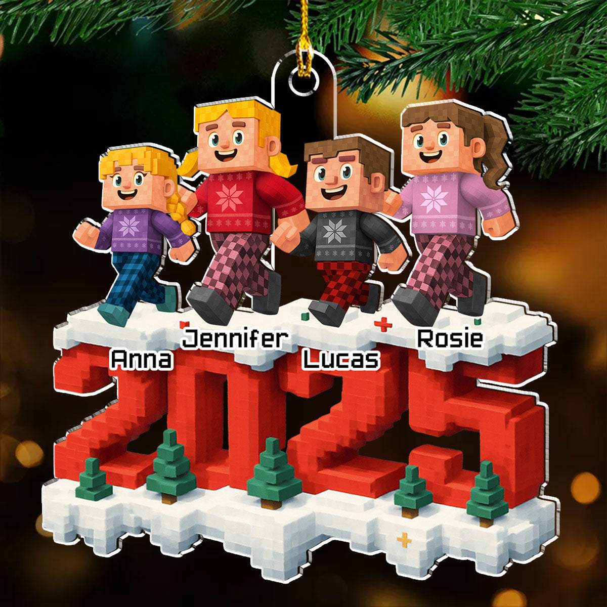 Together In This Year - Personalized Custom 3D Effect Acrylic Ornament