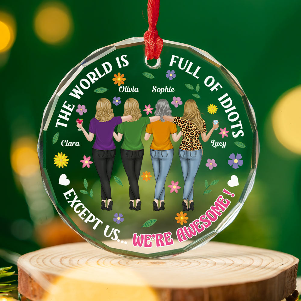 We Are Awesome - Personalized Custom Glass Ornament