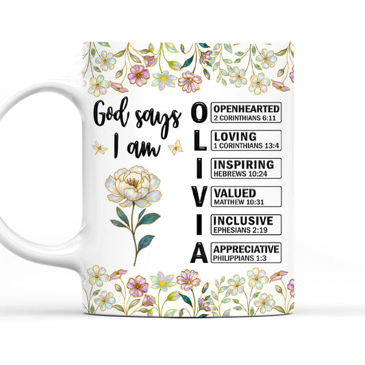 God Says You Are Mother Of Pearl - Personalized Custom Coffee Mug