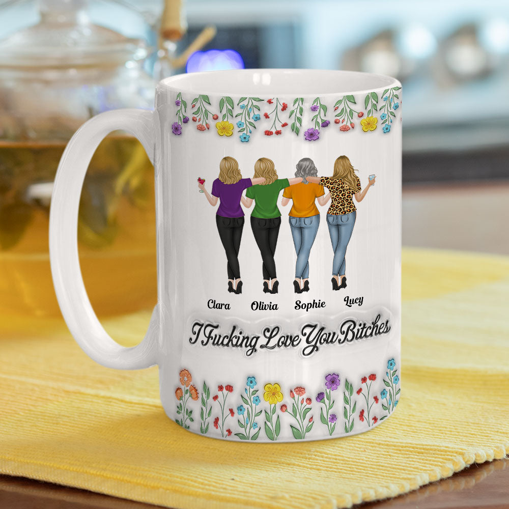 I Love You My Friends - Personalized Custom 3D Inflated Effect Mug