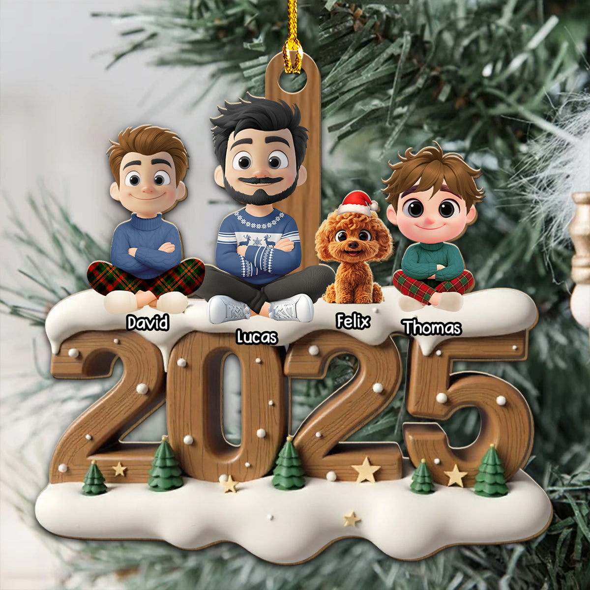 As A Parent Now Onwards - Personalized Custom 3D Effect Wood Ornament