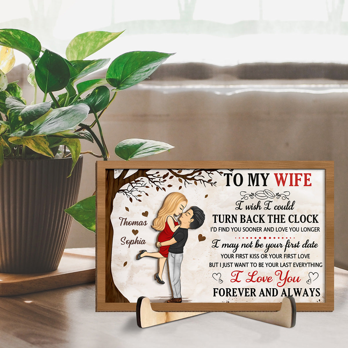 I Love You Forever And Always - Personalized Custom Wooden Plaque