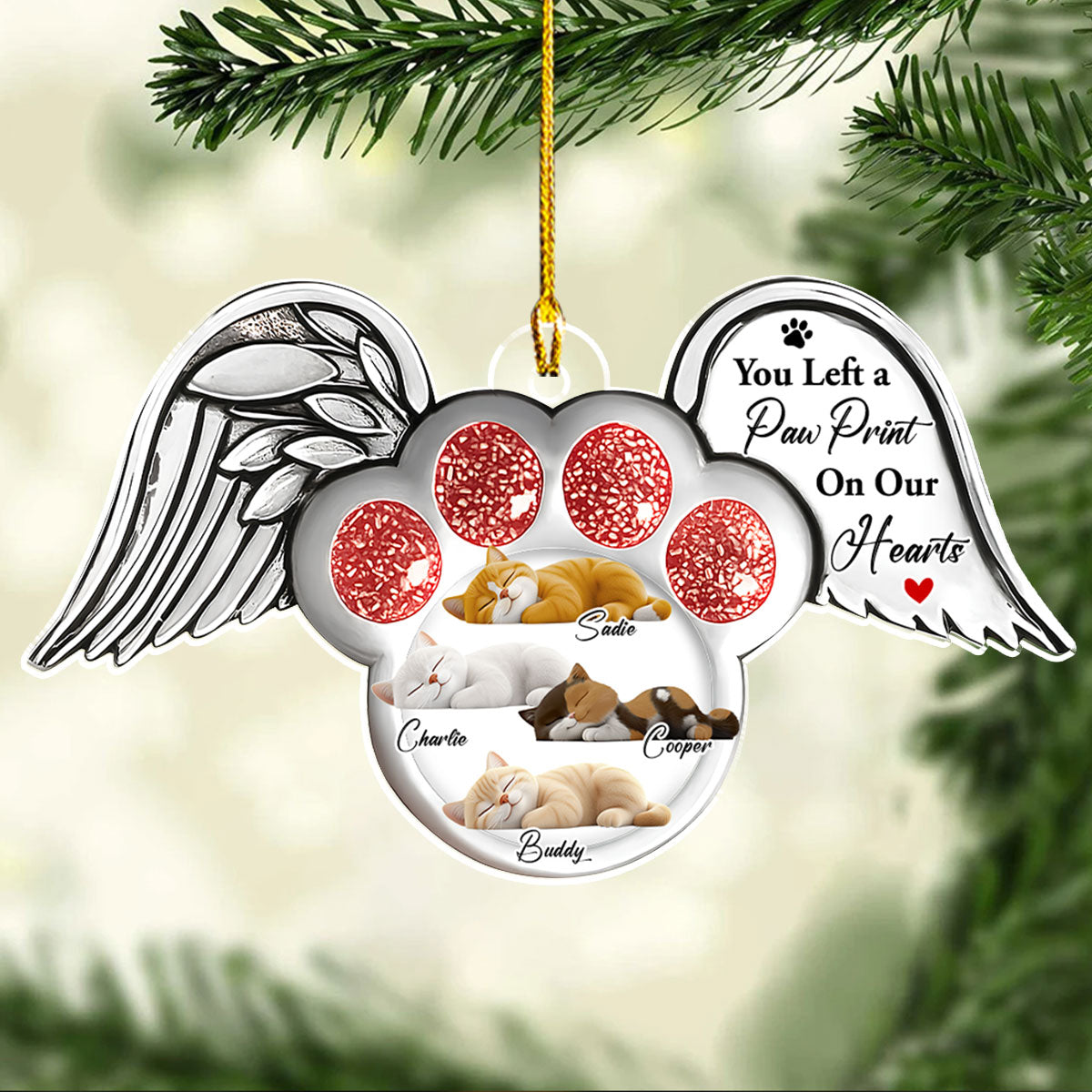 Cat In Heaven - Personalized Custom Acrylic Ornament