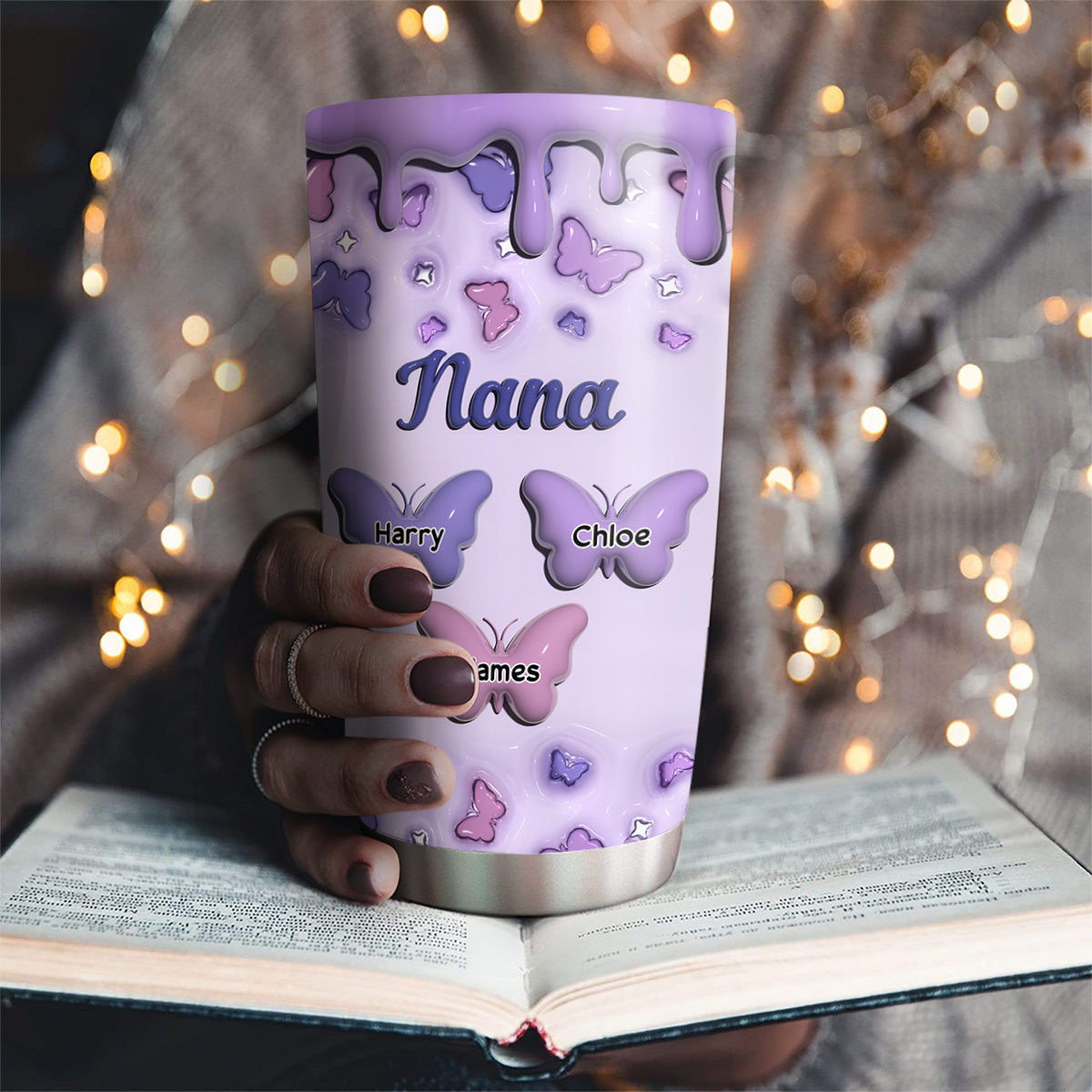 Grandma And Grandkid - Personalized Custom 3D Inflated Effect Tumbler