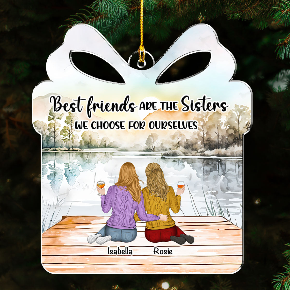 Friendship Is A Gift - Personalized Custom Acrylic Ornament