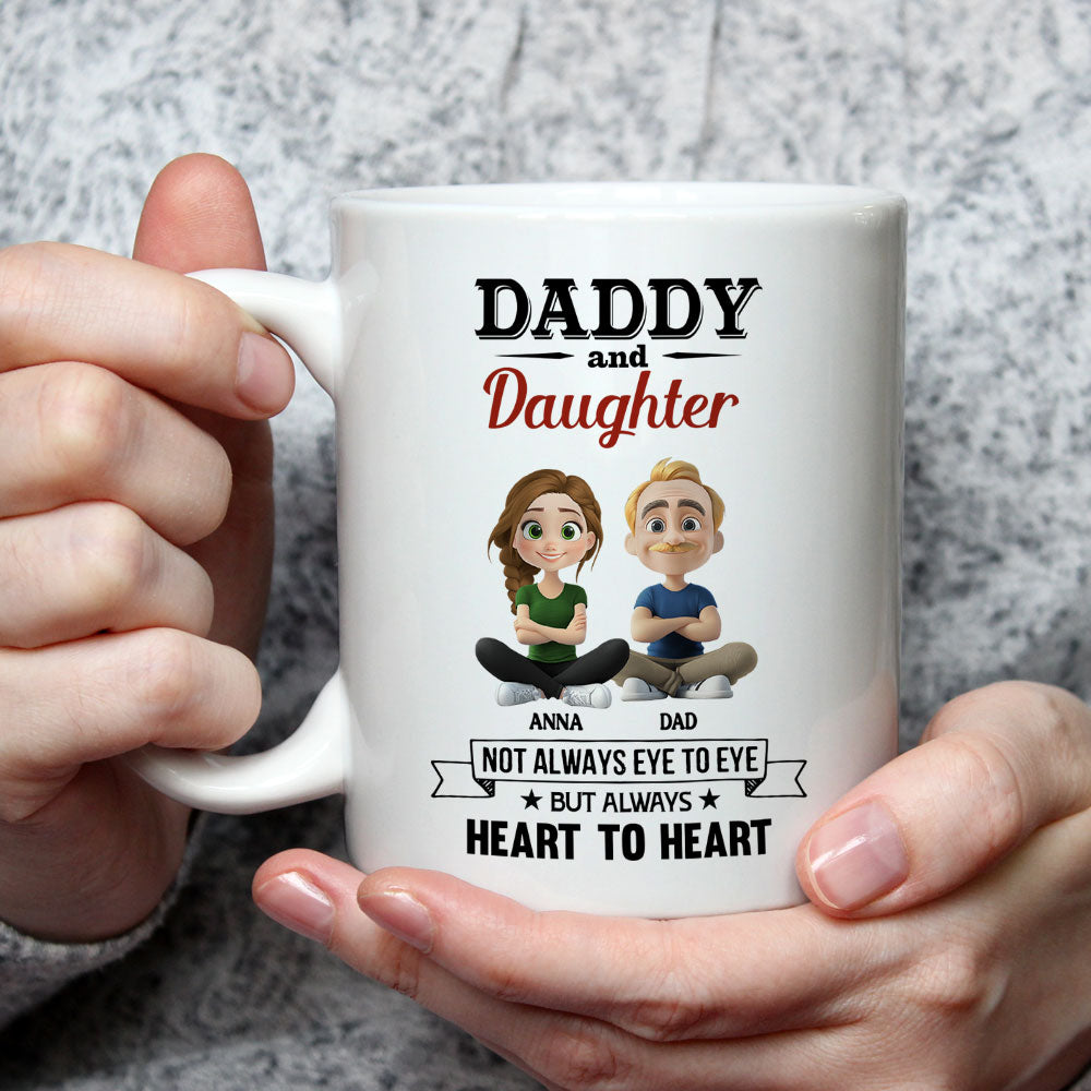 Daddy And Daughter - Personalized Custom Coffee Mug
